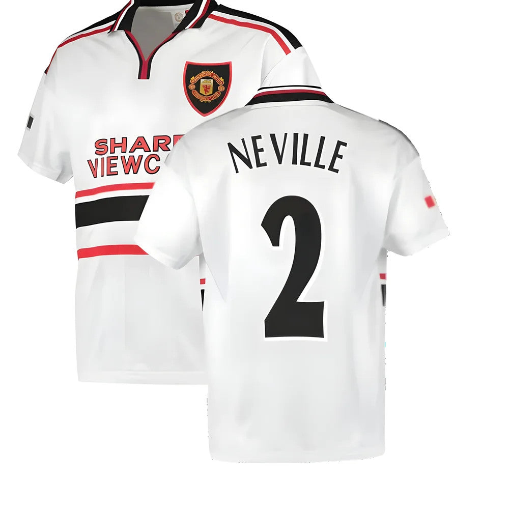 1999 Manchester United Away Football Shirt (NEVILLE 2)_0