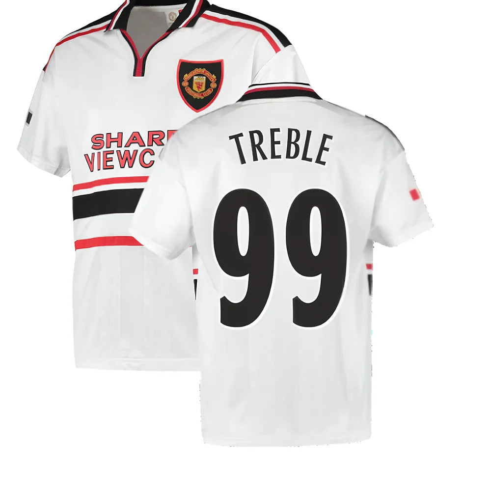 1999 Manchester United Away Football Shirt (Treble 99)_0