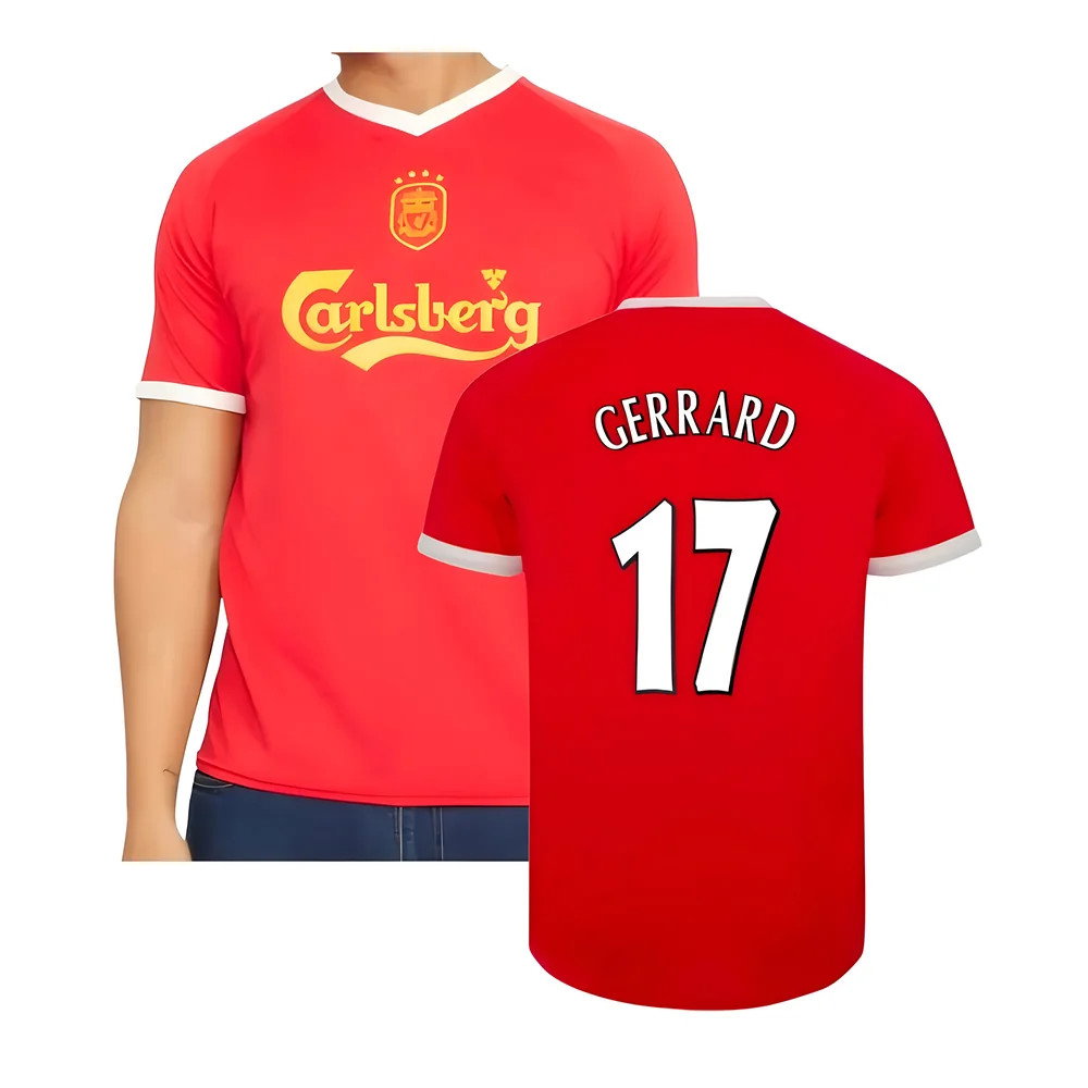 2001-2003 Liverpool Retro Euro Home Shirt (GERRARD 17)_0