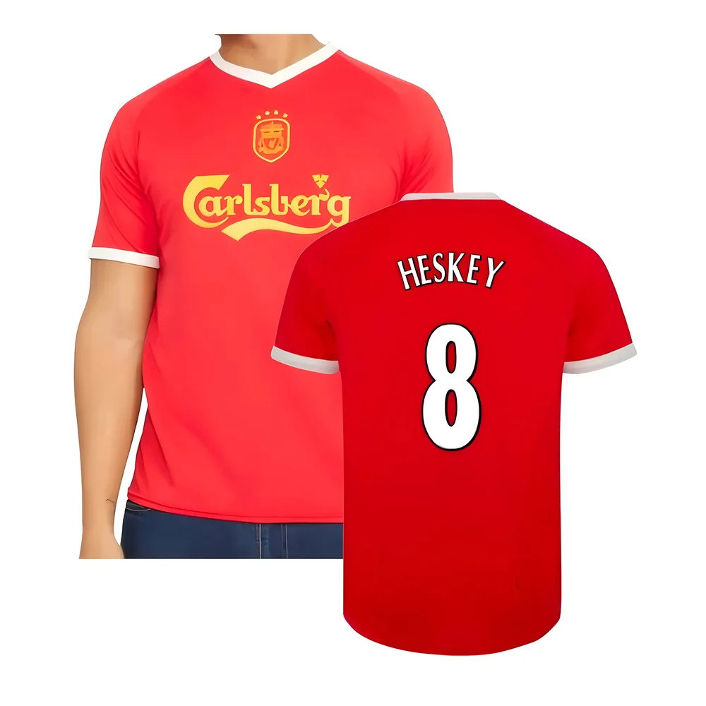 2001-2003 Liverpool Retro Euro Home Shirt (Heskey 8)_0