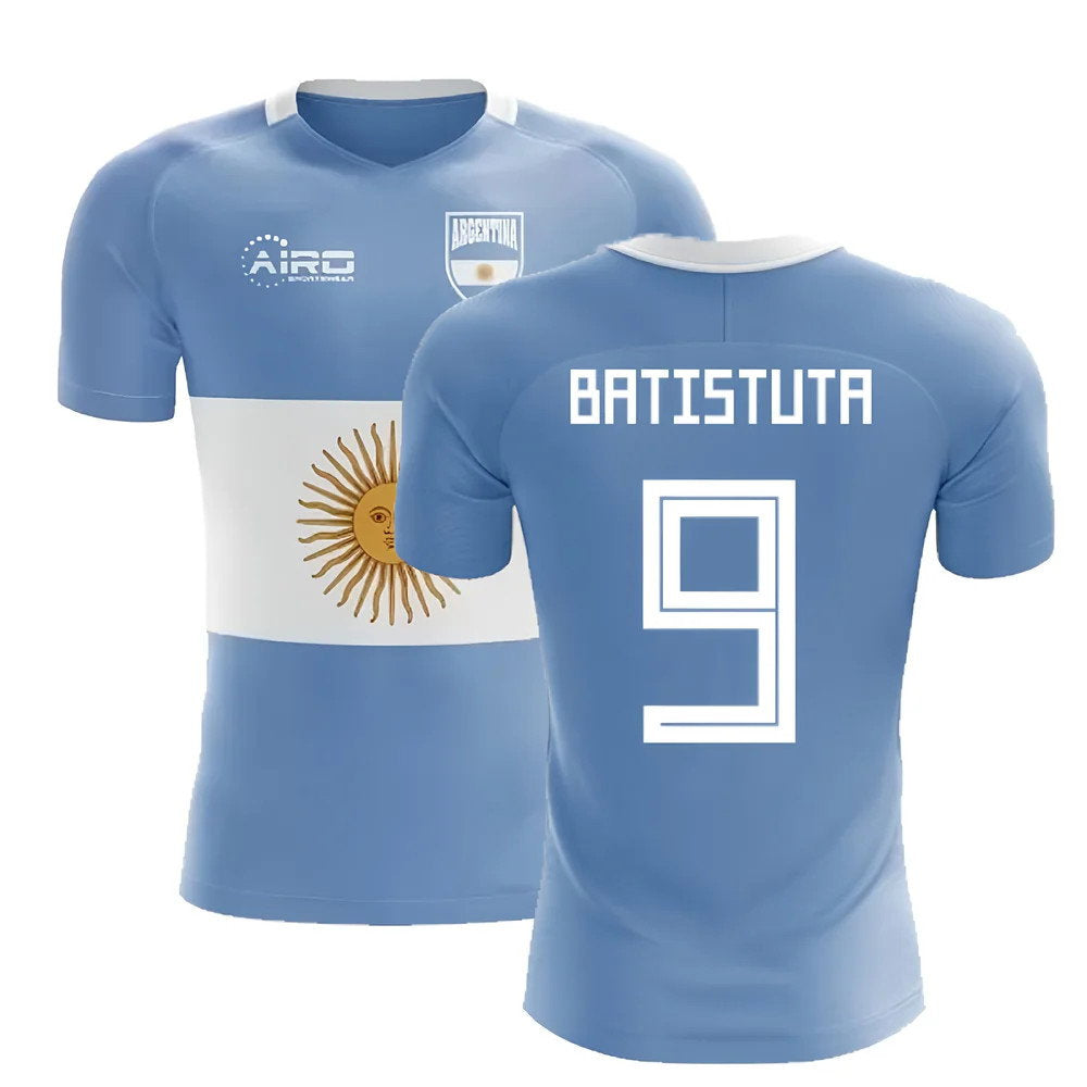 2025-2026 Argentina Flag Concept Football Shirt (Batistuta 9)_0