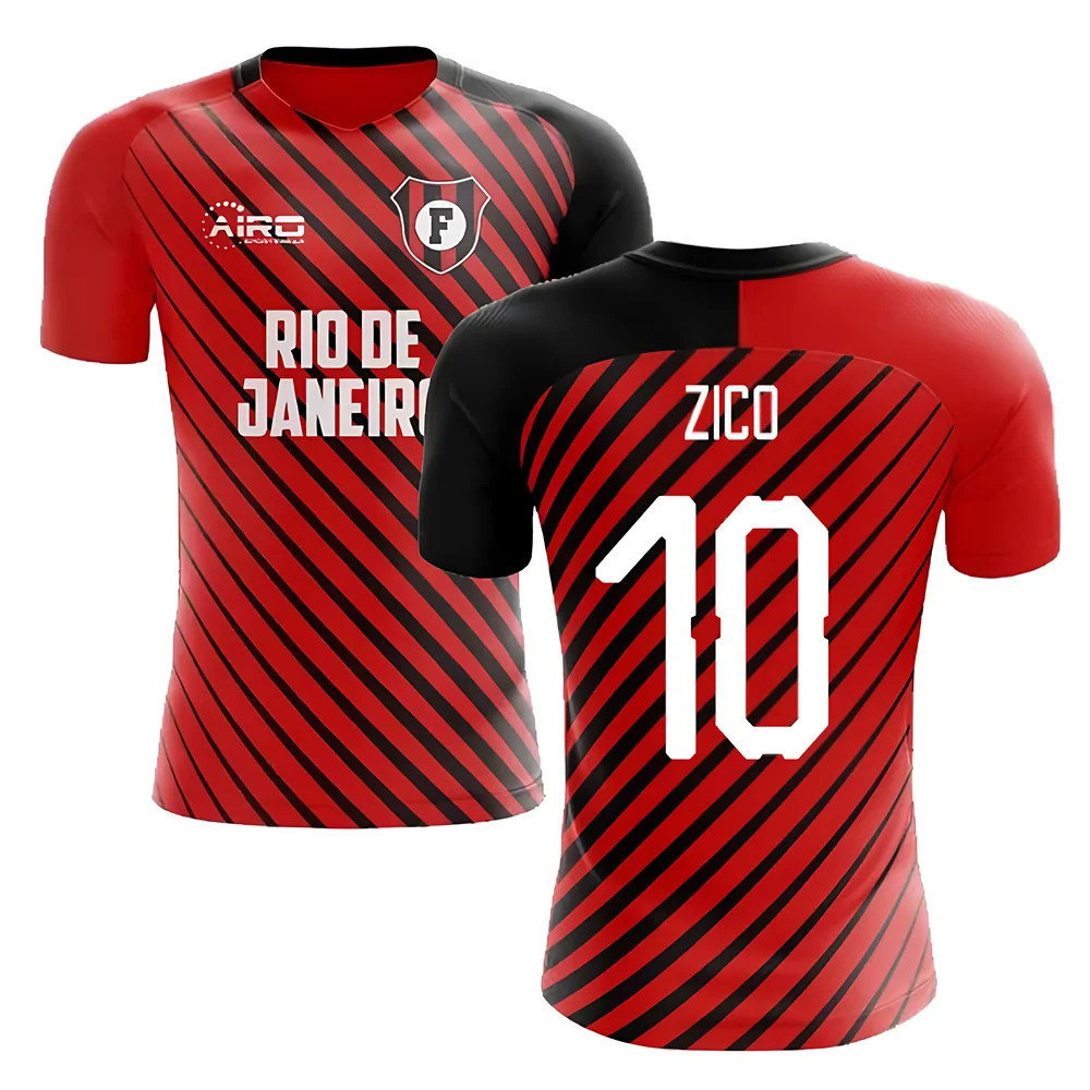 2020-2021 Flamengo Home Concept Football Shirt (Zico 10) - Kids_0