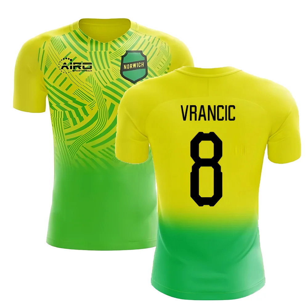 2025-2026 Norwich Home Concept Football Shirt (Vrancic 8)_0