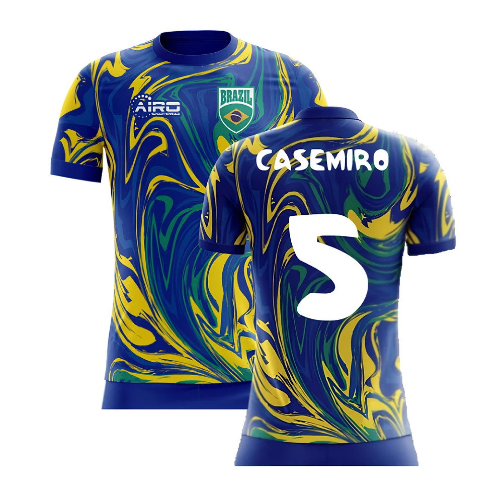 2025-2026 Brazil Away Concept Shirt (Casemiro 5) - Kids_0