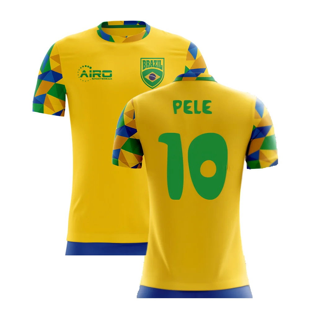 2025-2026 Brazil Home Concept Football Shirt (Pele 10) - Kids_0
