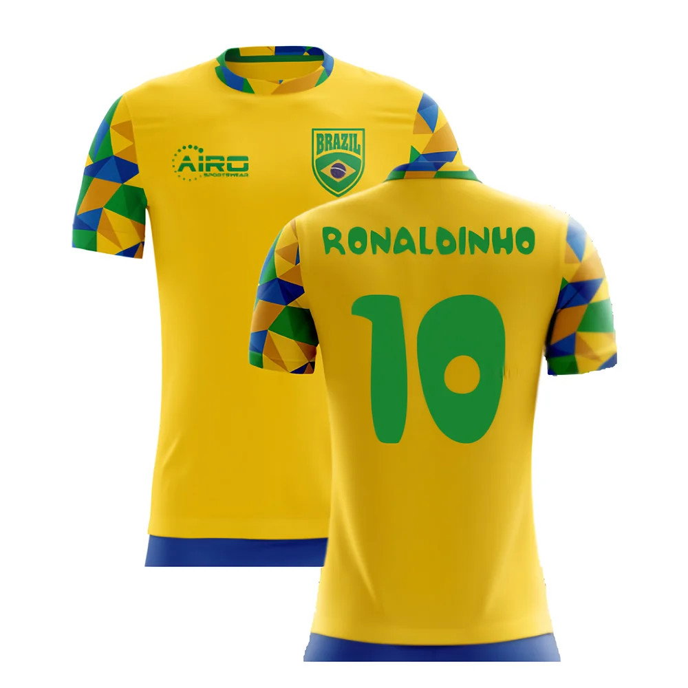 2025-2026 Brazil Home Concept Football Shirt (Ronaldinho 10)_0