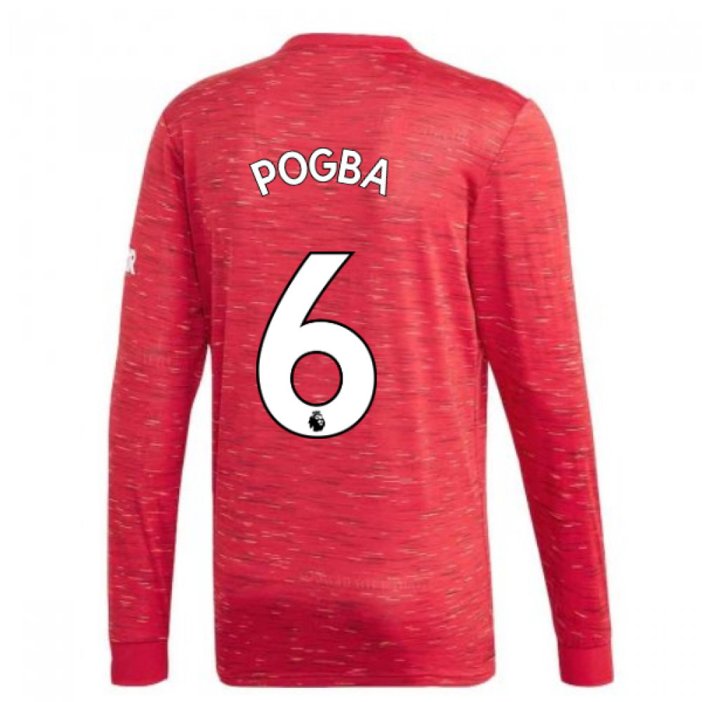 2020-2021 Man Utd Adidas Home Long Sleeve Shirt (POGBA 6)_0