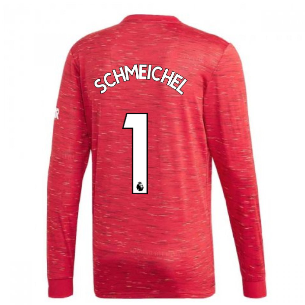 2020-2021 Man Utd Adidas Home Long Sleeve Shirt (SCHMEICHEL 1)_0