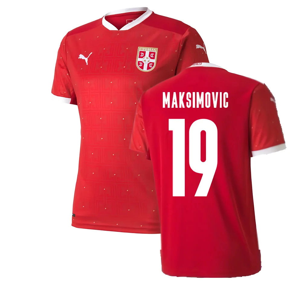 2020-2021 Serbia Home Puma Football Shirt (MAKSIMOVIC 19)_0