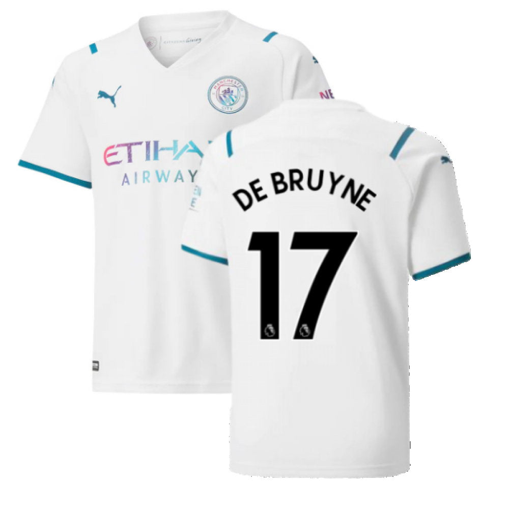 2021-2022 Man City Away Shirt (Kids) (DE BRUYNE 17)_0