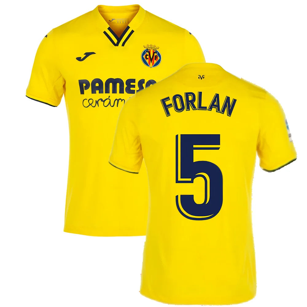 2021-2022 Villarreal Home Shirt (FORLAN 5)_0