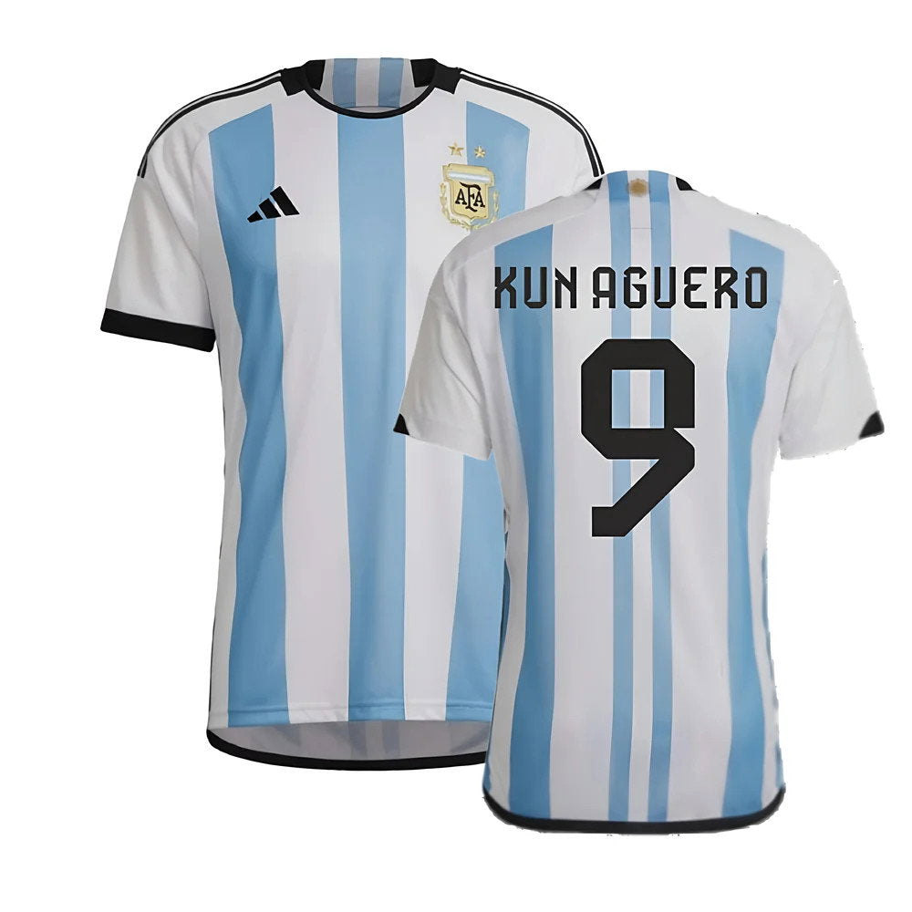 2022-2023 Argentina Home Shirt (KUN AGUERO 9)_0