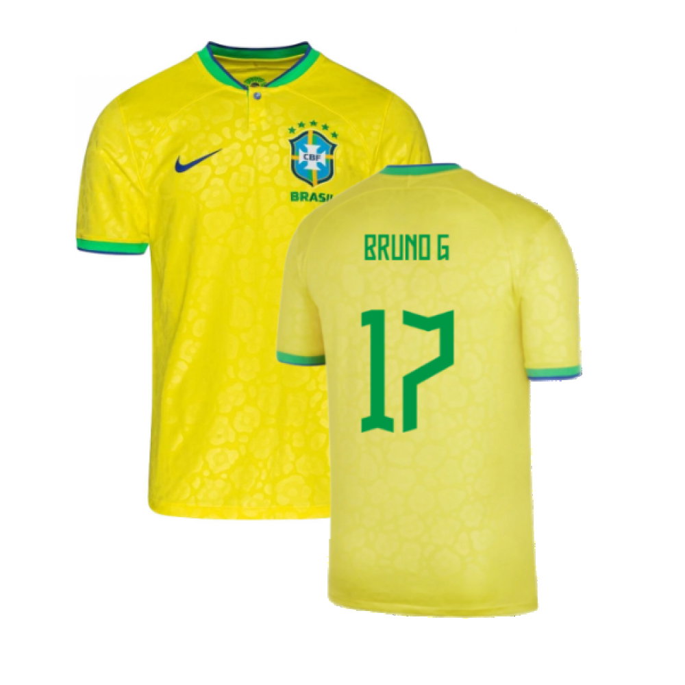 2022-2023 Brazil Little Boys Home Shirt (Bruno G 17)_0