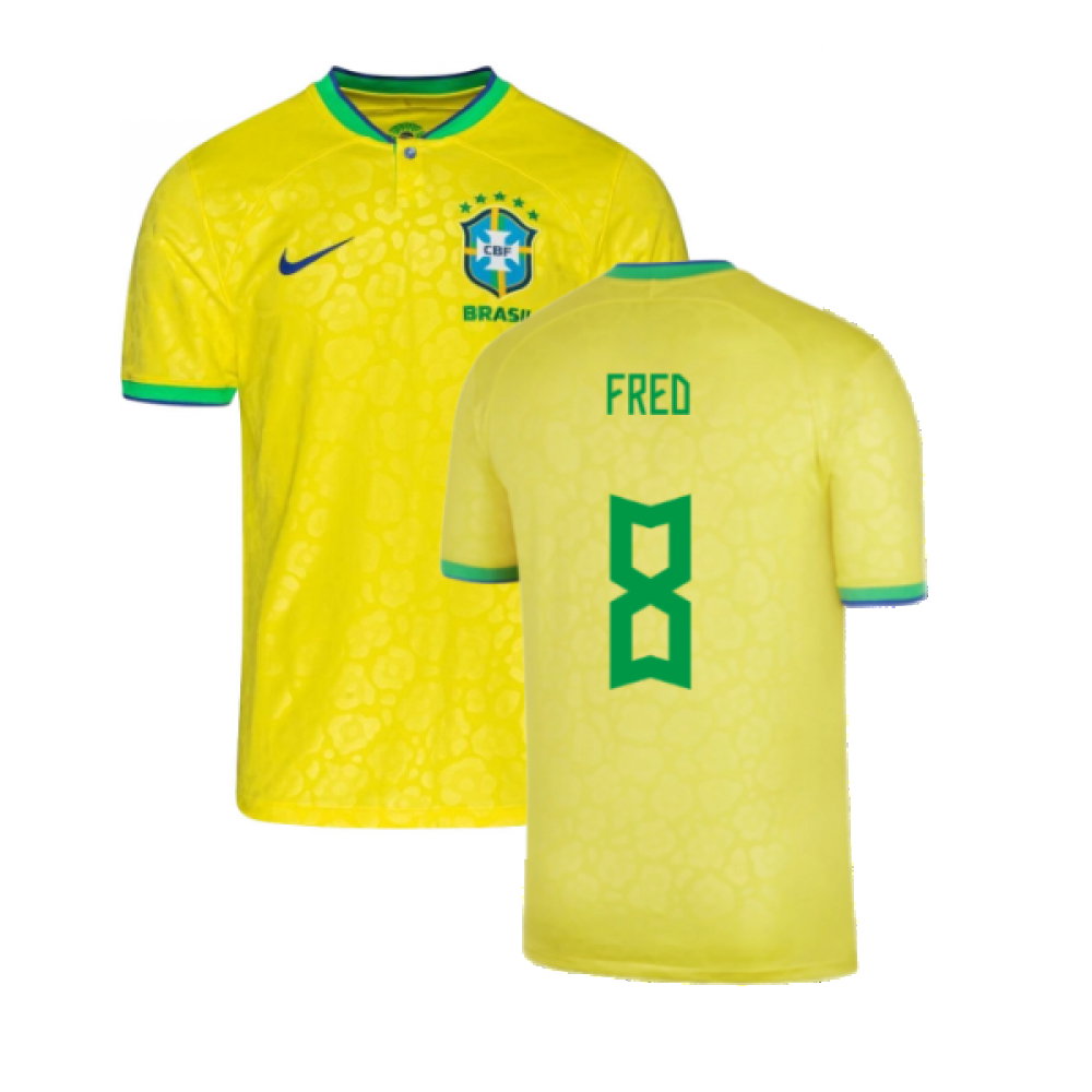2022-2023 Brazil Little Boys Home Shirt (Fred 8)_0