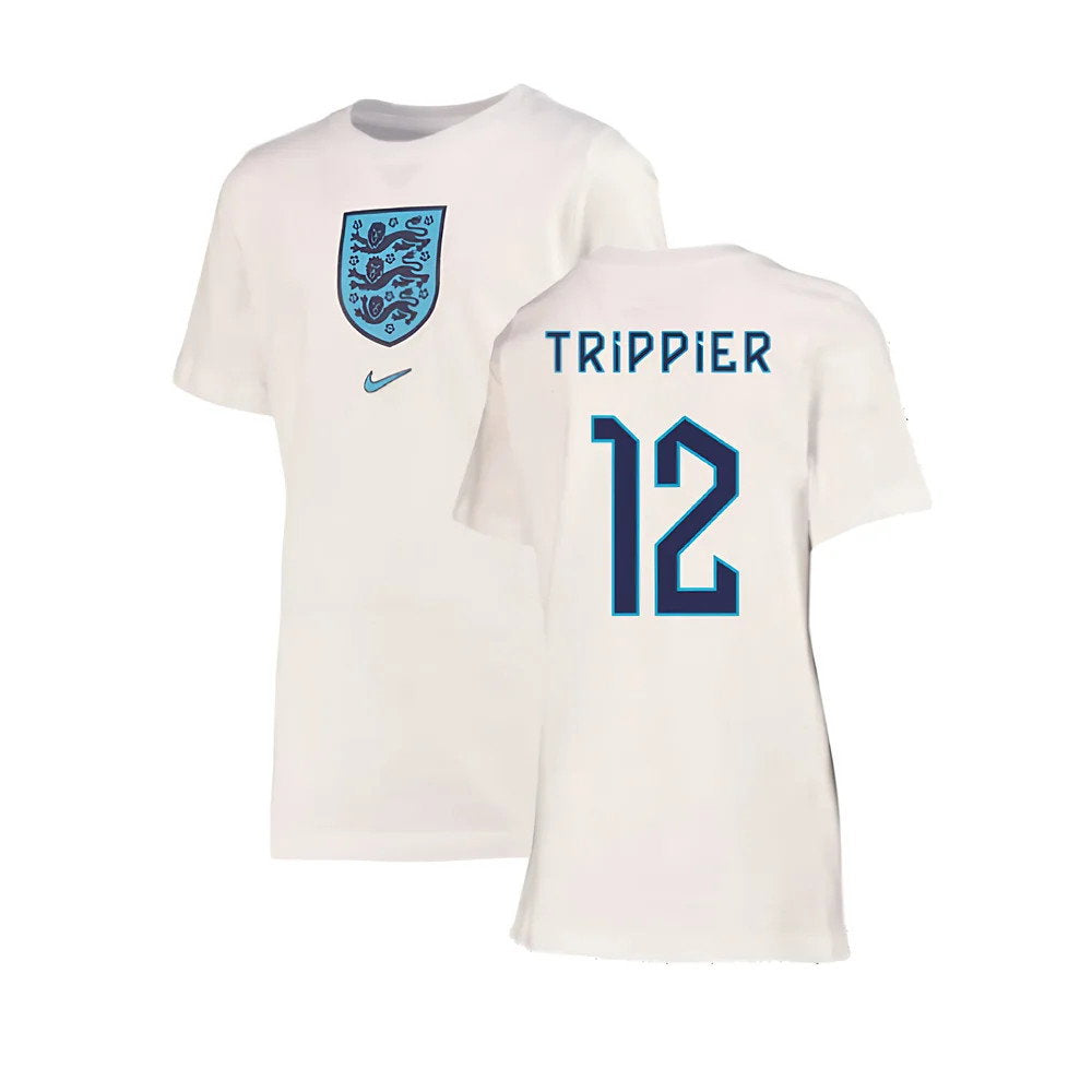 2022-2023 England Crest Tee (White) - Kids (Trippier 12)_0