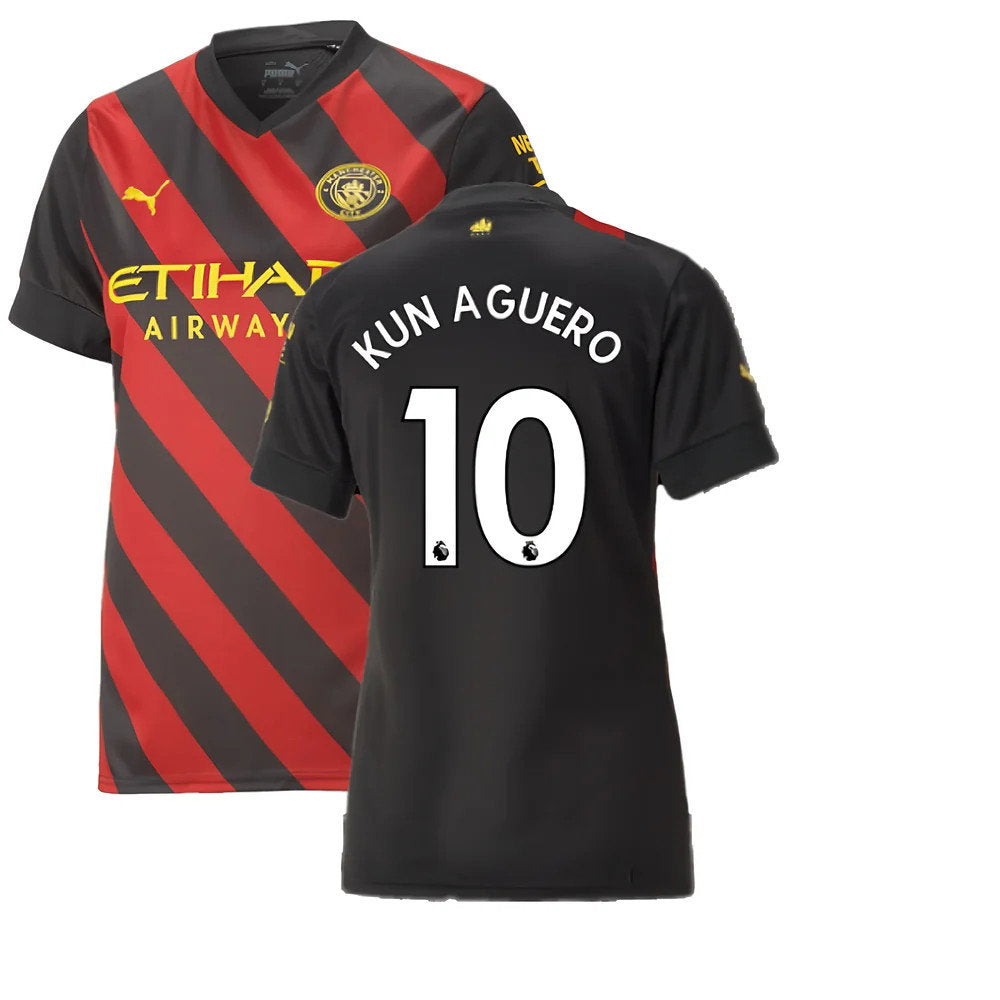 2022-2023 Man City Away Shirt (Ladies) (KUN AGUERO 10)_0