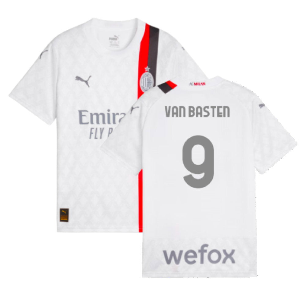 2023-2024 AC Milan Away Shirt (Kids) (Van Basten 9)_0