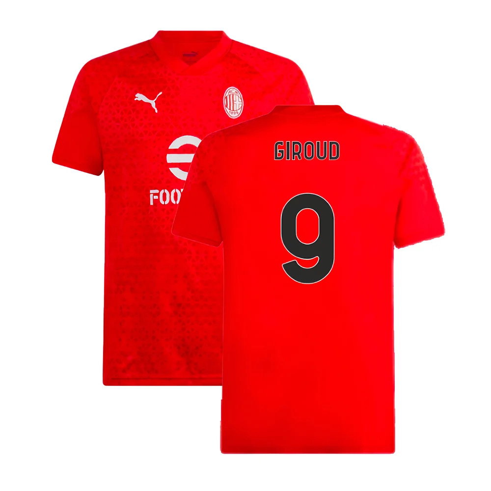 2023-2024 AC Milan Training Jersey (Red) (Giroud 9)_0