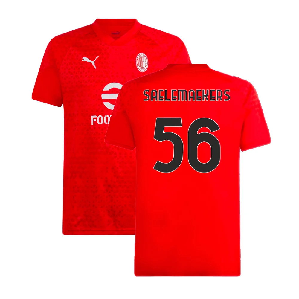 2023-2024 AC Milan Training Jersey (Red) (Saelemaekers 56)_0