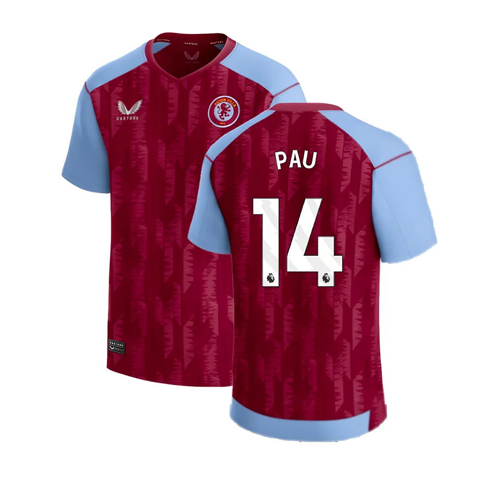 2023-2024 Aston Villa Home Shirt (Kids) (Pau 14)_0
