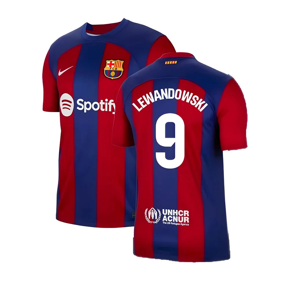 2023-2024 Barcelona Home Shirt (Lewandowski 9)_0