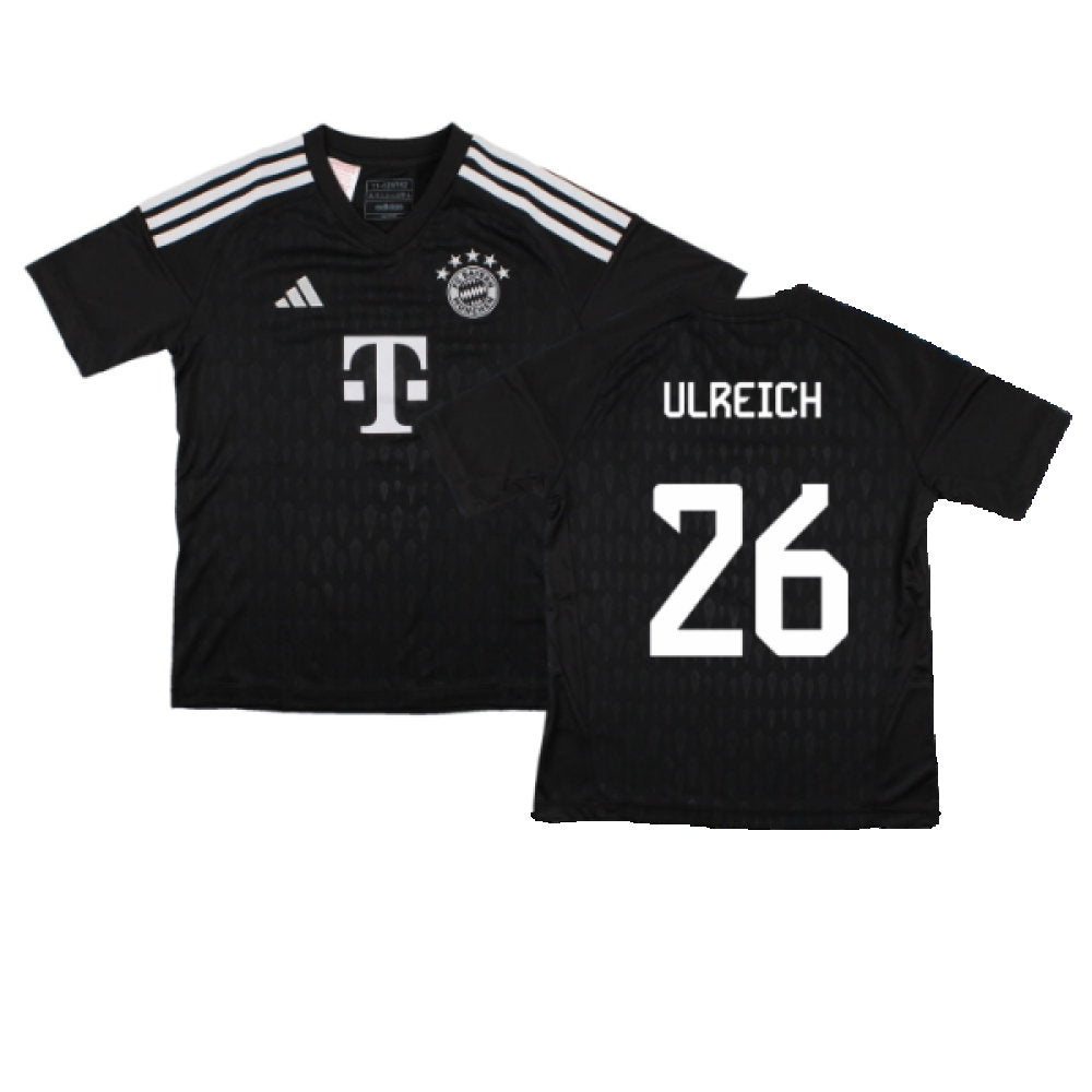 2023-2024 Bayern Munich Goalkeeper Shirt (Black) - Kids (ULREICH 26)_0