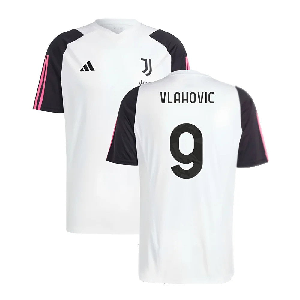 2023-2024 Juventus Training Shirt (White) (VLAHOVIC 9)_0