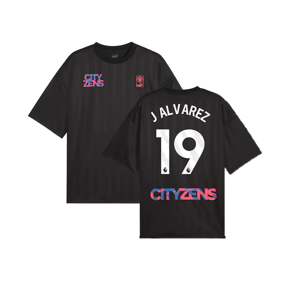 2023-2024 Man City FtblNrgy Jersey (Black) (J ALVAREZ 19)_0