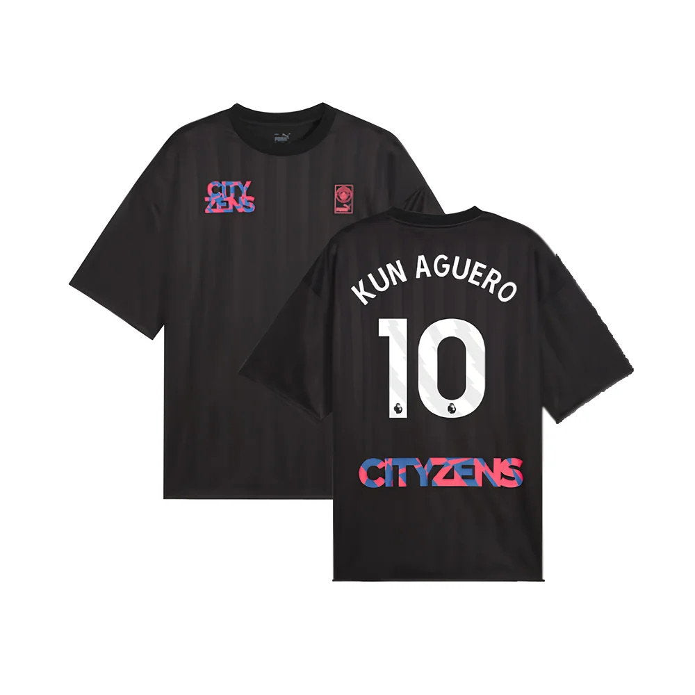 2023-2024 Man City FtblNrgy Jersey (Black) (KUN AGUERO 10)_0