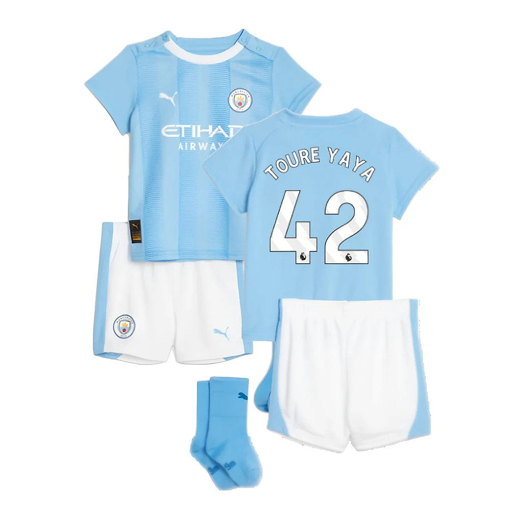 2023-2024 Man City Home Baby Kit (TOURE YAYA 42)_0