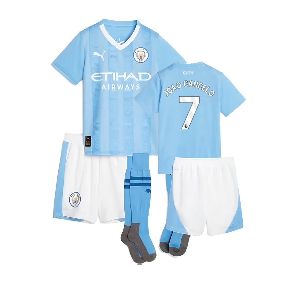 2023-2024 Man City Home Mini Kit (JOAO CANCELO 7)_0