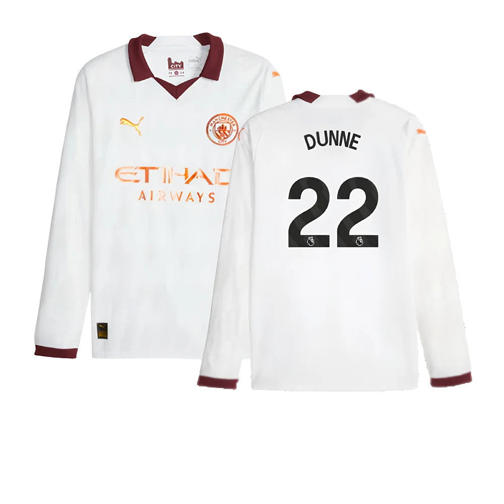 2023-2024 Man City Long Sleeve Away Shirt (DUNNE 22)_0