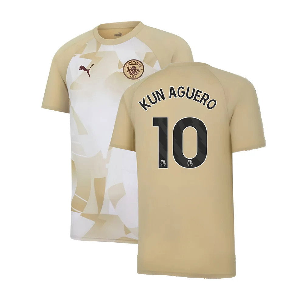 2023-2024 Man City Prematch SS Jersey (Granola) (KUN AGUERO 10)_0