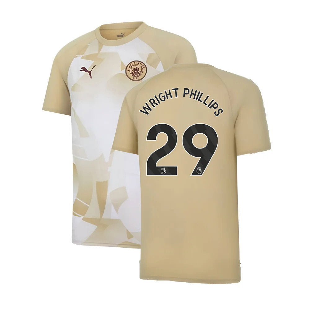 2023-2024 Man City Prematch SS Jersey (Granola) (WRIGHT PHILLIPS 29)_0