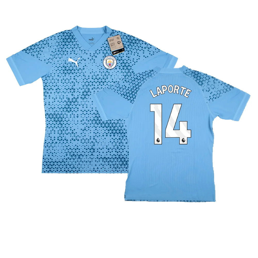 2023-2024 Man City Training Jersey Pro (Light Blue) (LAPORTE 14)_0