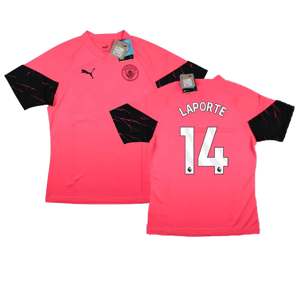 2023-2024 Man City Training Jersey (Sunset Glow) (LAPORTE 14)_0