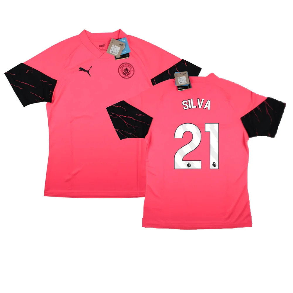 2023-2024 Man City Training Jersey (Sunset Glow) (SILVA 21)_0