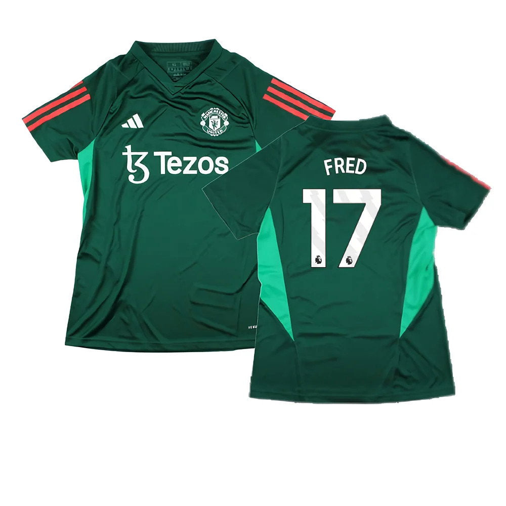 2023-2024 Man Utd Training Shirt (Green) - Ladies (Fred 17)_0
