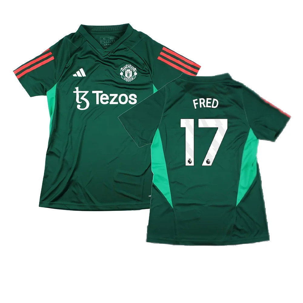 2023-2024 Man Utd Training Shirt (Green) - Ladies (Fred 17)_0