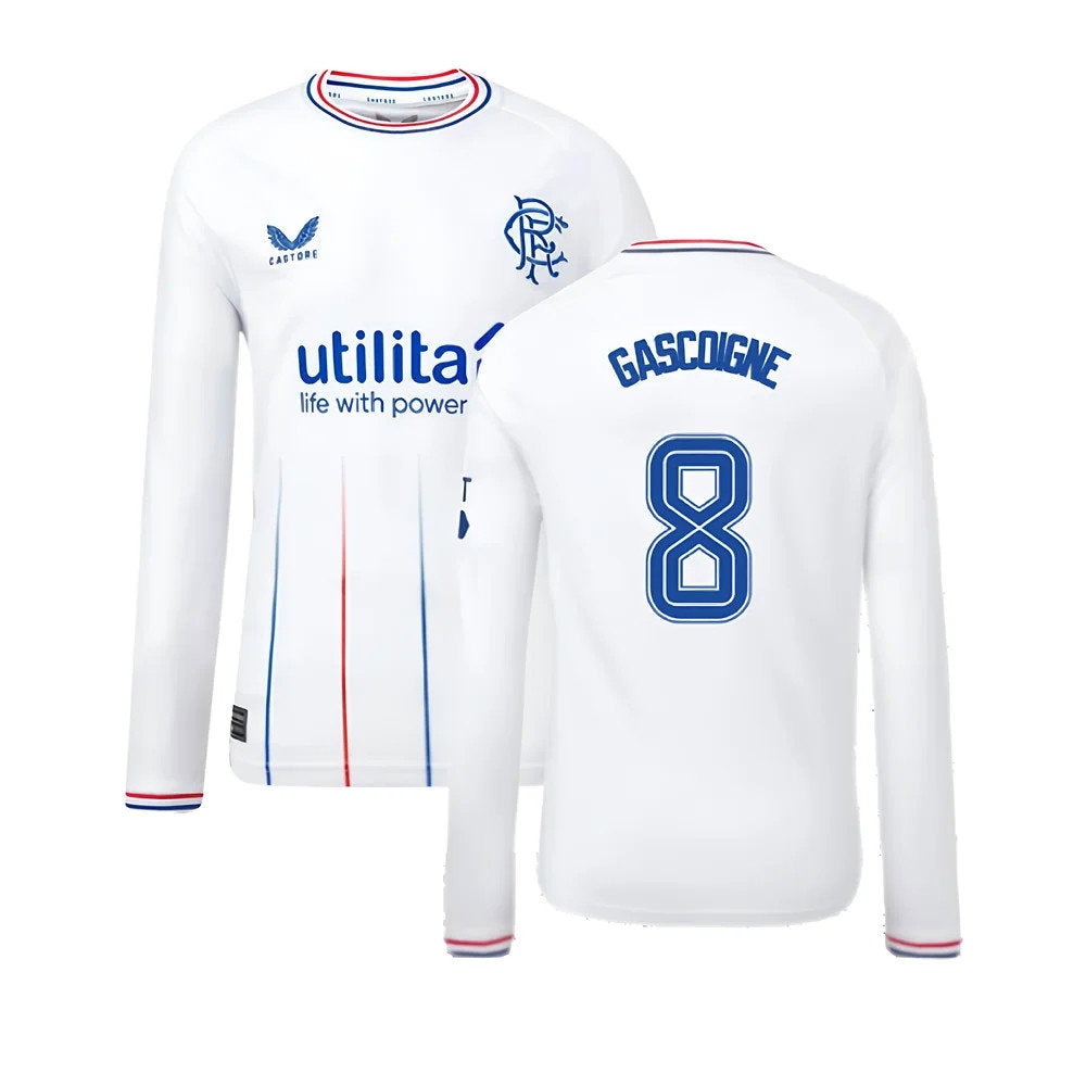 2023-2024 Rangers Away Long Sleeve Shirt (Kids) (Gascoigne 8)_0