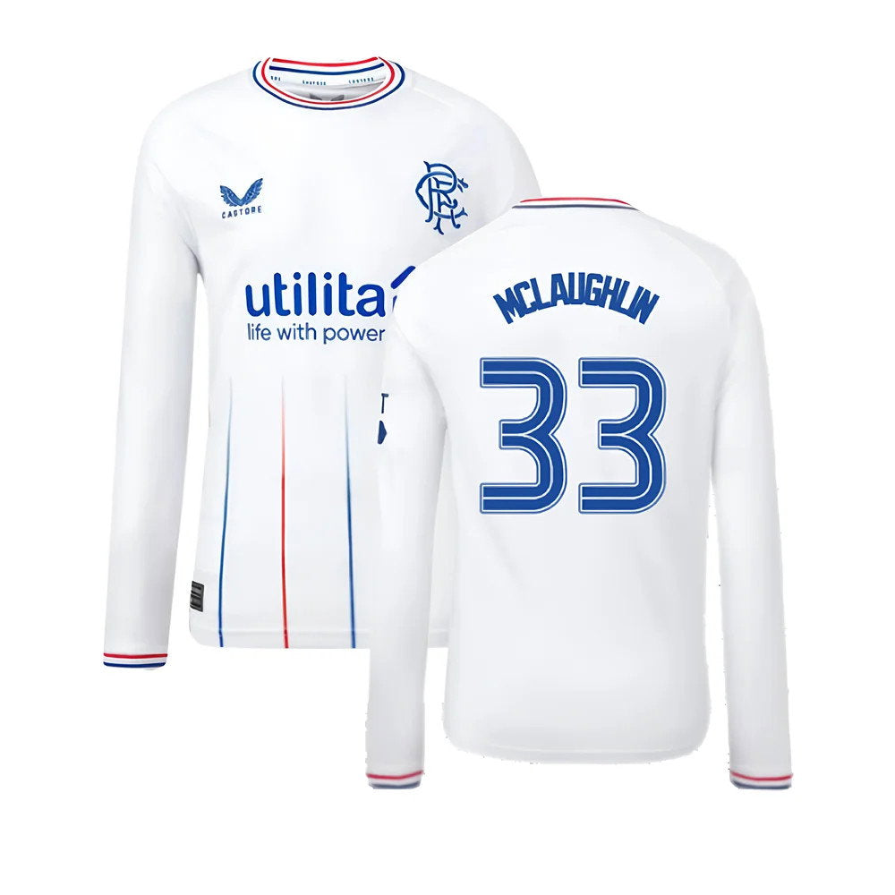2023-2024 Rangers Away Long Sleeve Shirt (Kids) (McLaughlin 33)_0