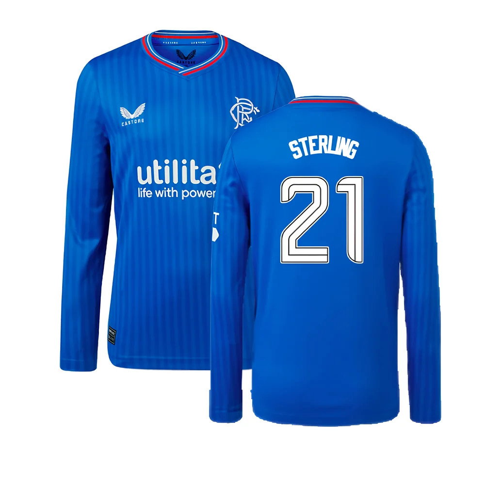 2023-2024 Rangers Long Sleeve Home Shirt (Kids) (Sterling 21)_0
