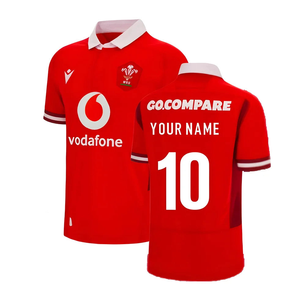 2023-2024 Wales Rugby WRU Home Poly Shirt (Your Name)_0