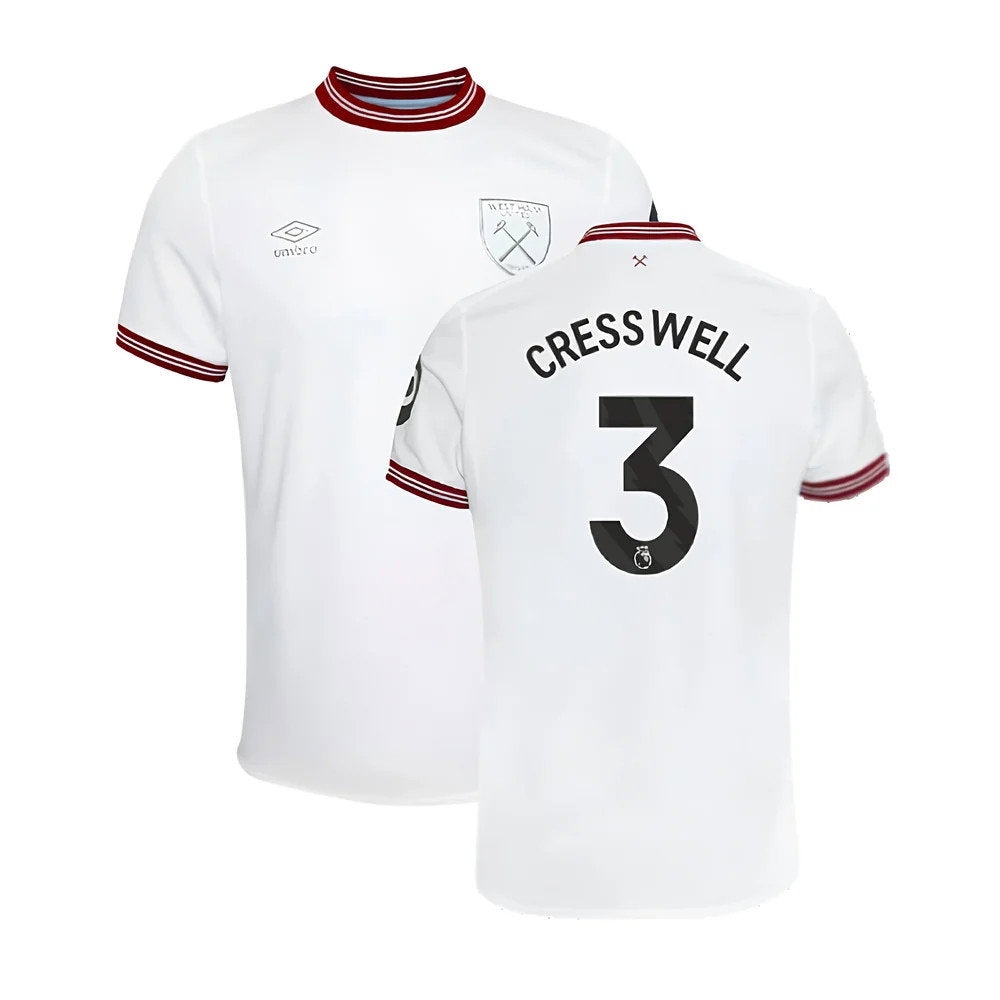 2023-2024 West Ham United Away Shirt (Kids) (CRESSWELL 3)_0