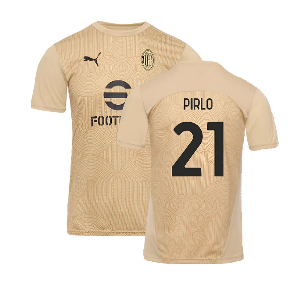 2024-2025 AC Milan Pre-Match Shirt (Putty) (Pirlo 21)_0
