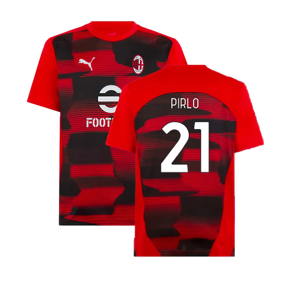 2024-2025 AC Milan Prematch SS Shirt (Red) (Pirlo 21)_0