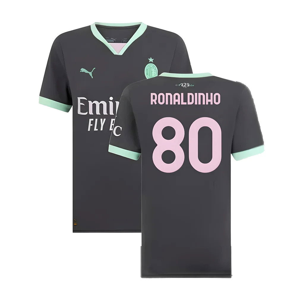 2024-2025 AC Milan Third Shirt (Womens) (Ronaldinho 80)_0