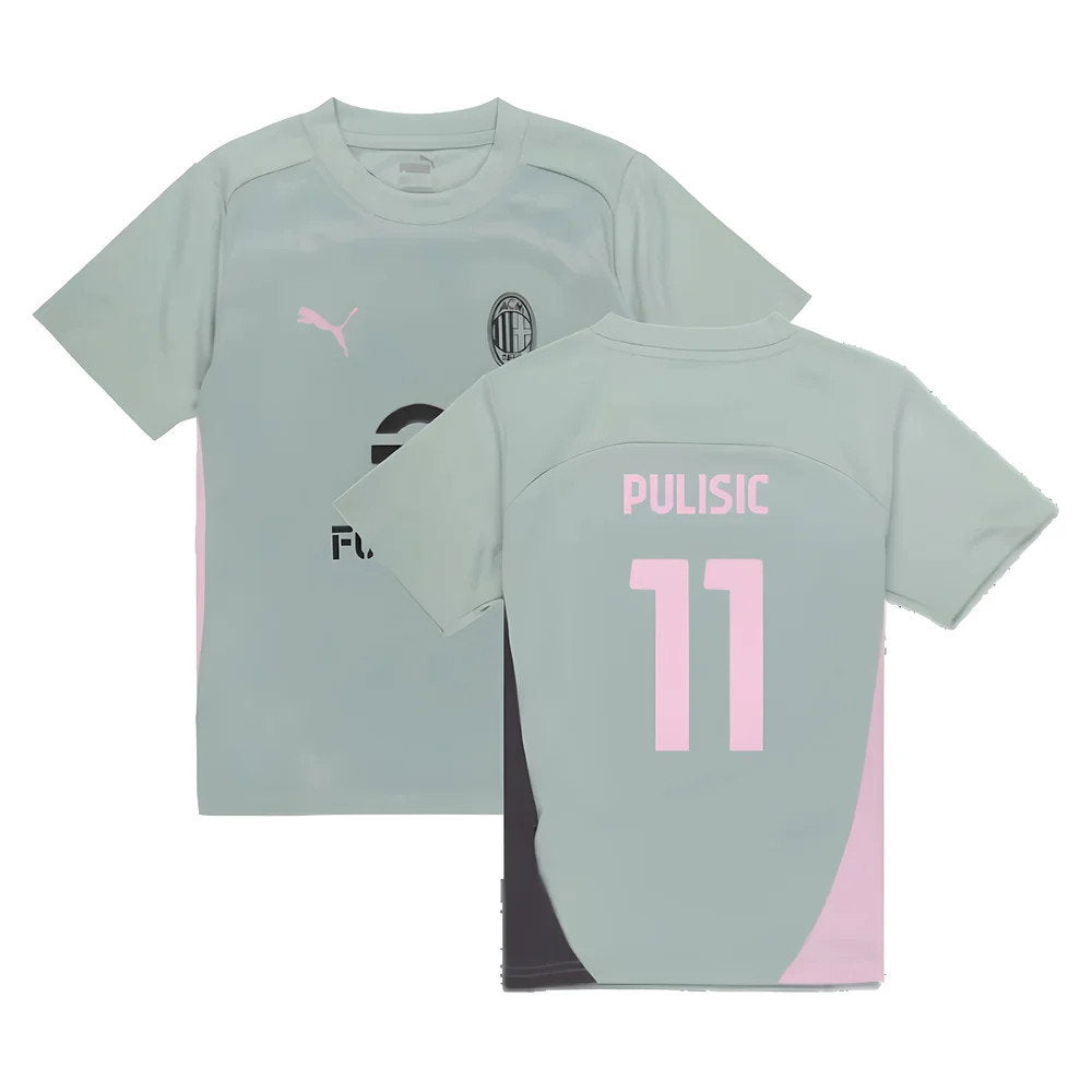 2024-2025 AC Milan Training Shirt (Green Fog) - Kids (Pulisic 11)_0