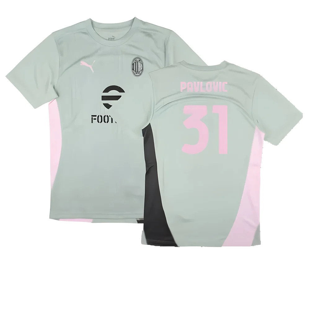 2024-2025 AC Milan Training Shirt (Green Fog) (Pavlovic 31)_0