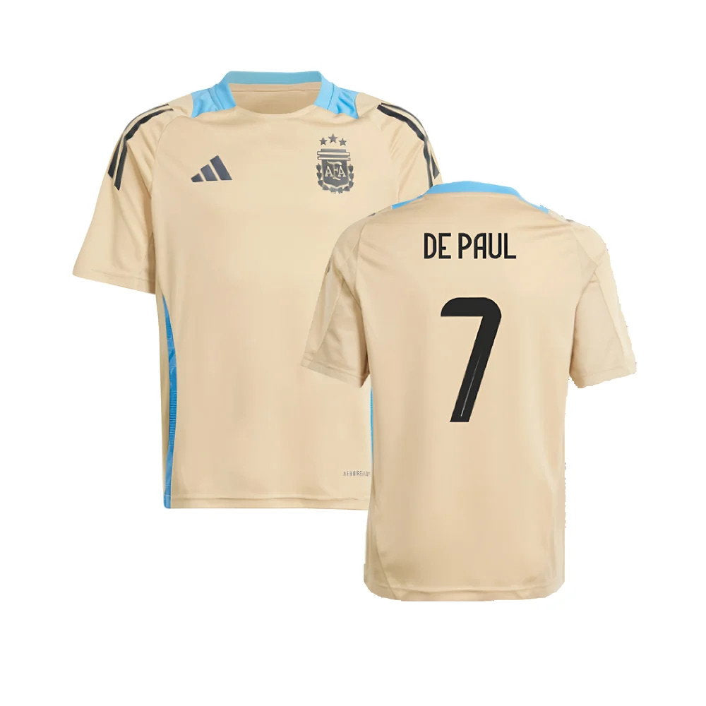 2024-2025 Argentina Training Jersey (Hazy Beige) (DE PAUL 7)_0